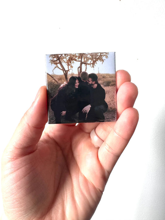 (9) 2"x2" Personalized Magnets Crisp Corners